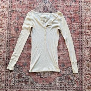 ‼️SOLD‼️American Eagle Outfitters Cream Long Sleeve Henley